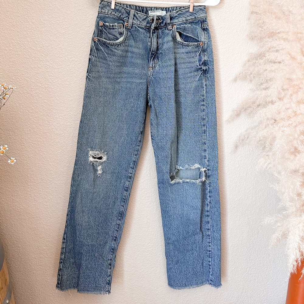Garage Brand Distressed Blue Jeans
